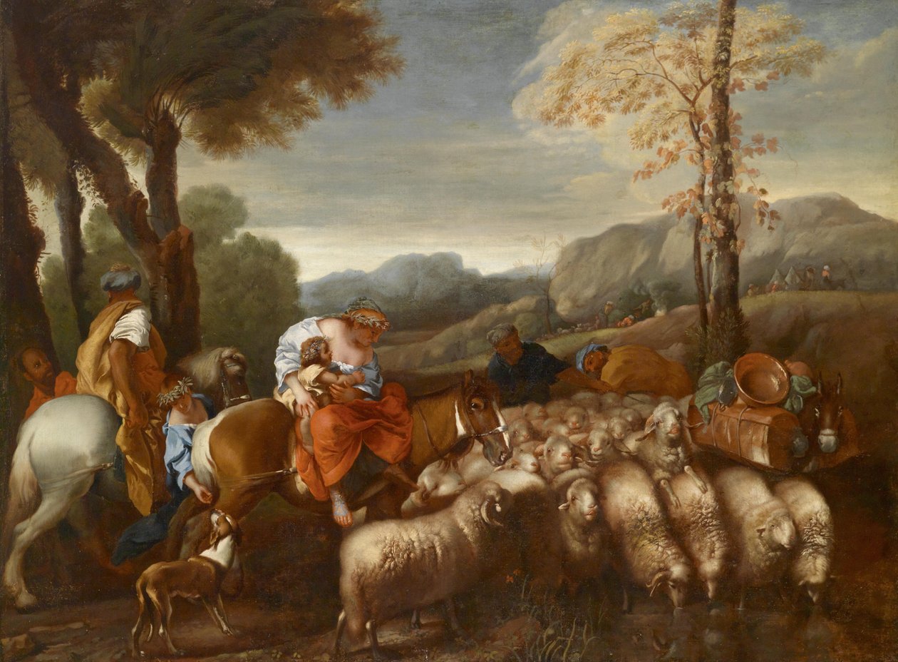 Il ritorno di Giacobbe a Canaan da Unbekannt Unbekannt