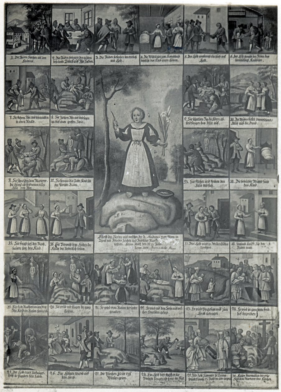 Storia del rituale ebraico di omicidio come raffigurato nella chiesa di Judenstein, Austria da Unbekannt Unbekannt