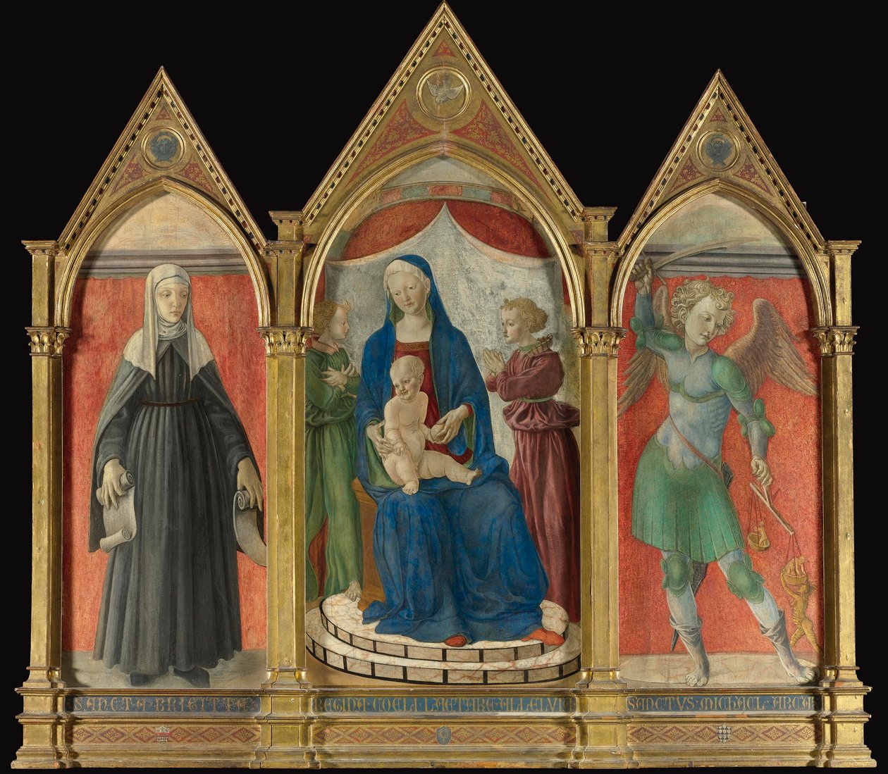 Trittico con Maestà, Santa Brigida e San Michele da Unbekannt Unbekannt