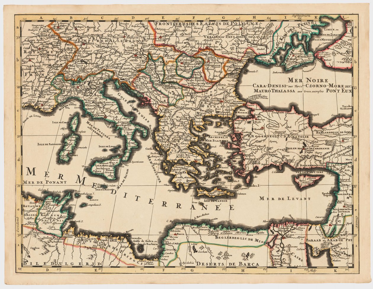 Impero Ottomano nel 1696 di Jaillot (il Mar Mediterraneo ad Alta Definizione) da Unbekannt Unbekannt