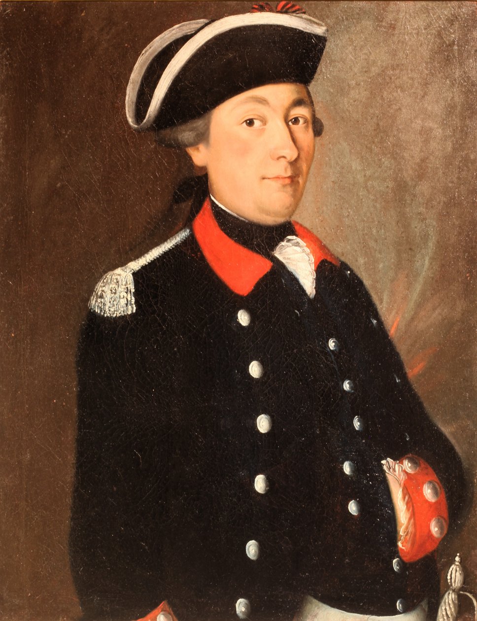 Ritratto del capitano Bontems in uniforme della fanteria di Berna da Unbekannt Unbekannt