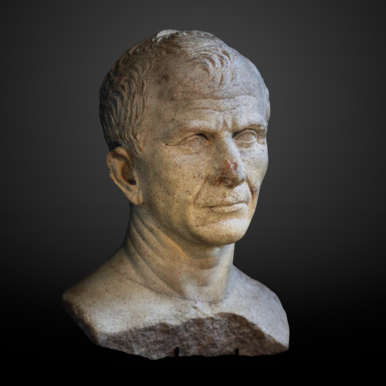 Presunto busto di Cesare fotografato a Ginevra durante la mostra temporanea Cesare e il Rodano da Unbekannt Unbekannt