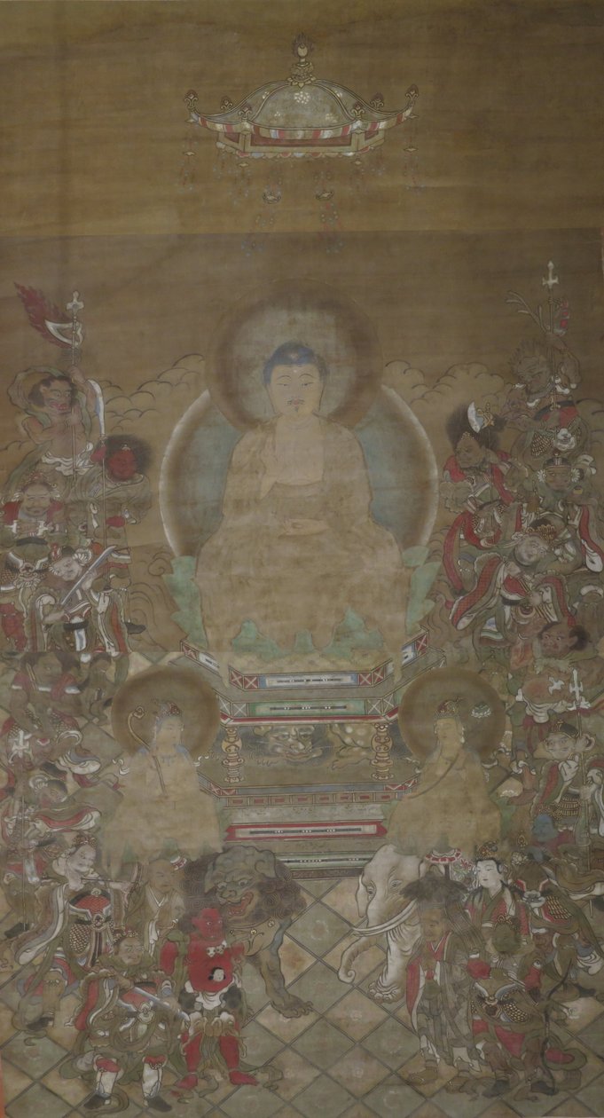 Triade Shaka con Sedici Divinità del Sutra Mahaprajnaparamita da Unbekannt Unbekannt