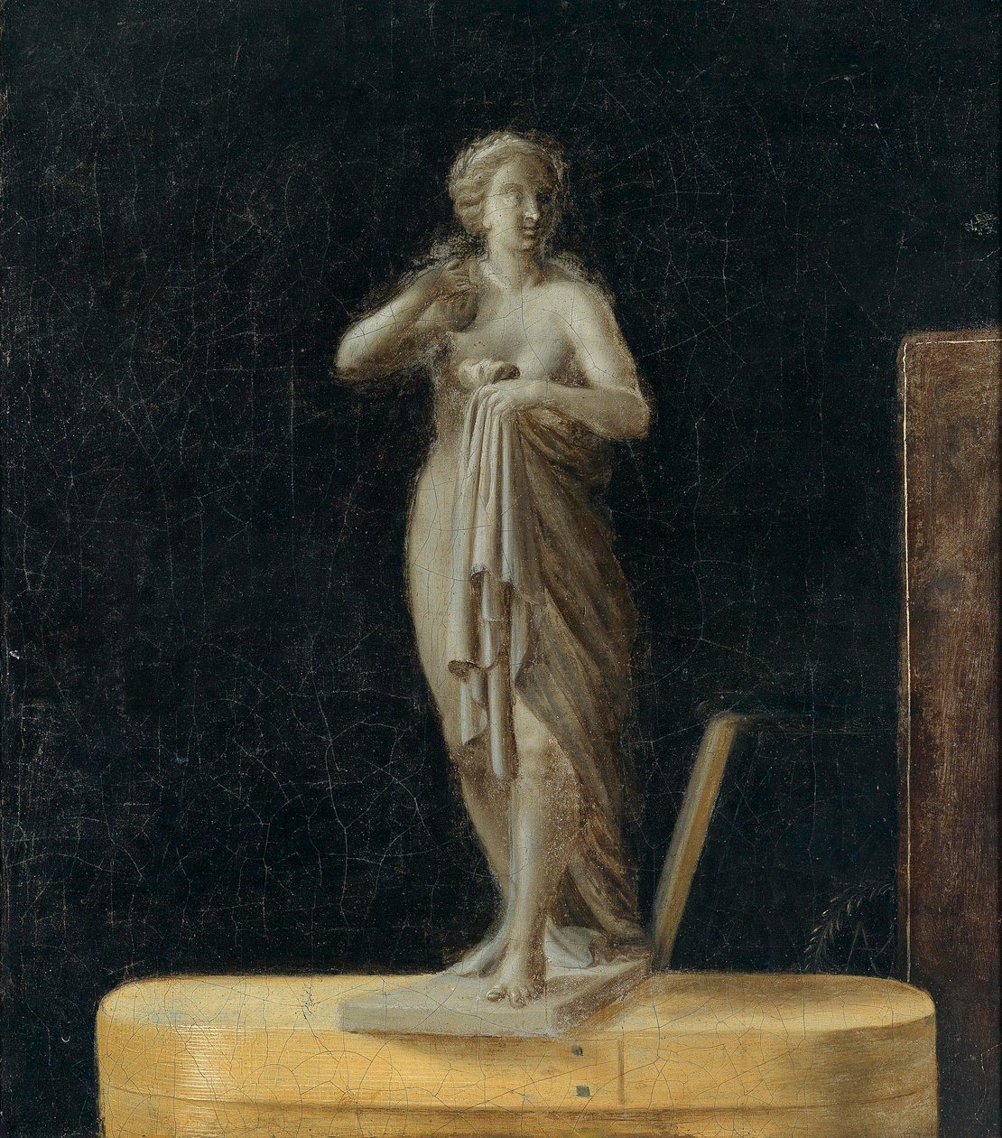 Figura su una scatola di legno da Unbekannt Unbekannt
