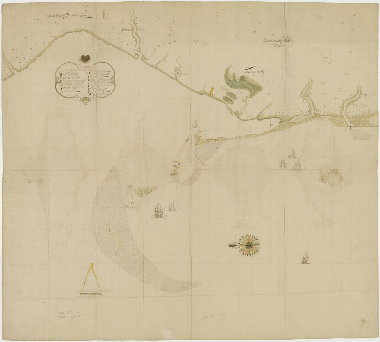 Mappa di Zeelandia e dintorni, Formosa da Unbekannt Unbekannt