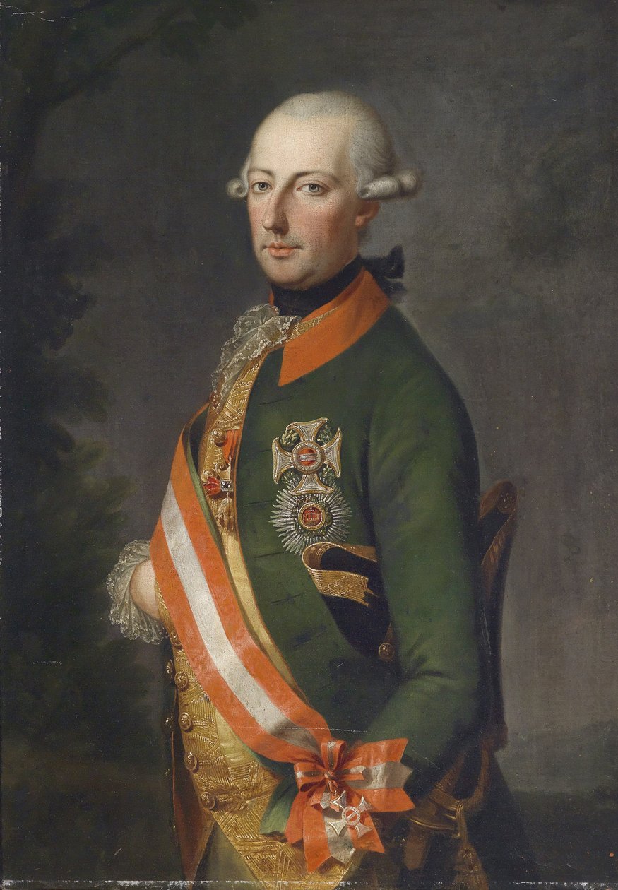 Imperatore Giuseppe II, Ritratto in uniforme del reggimento Chevaux-Leger n. 1 con decorazioni da Unbekannt Unbekannt