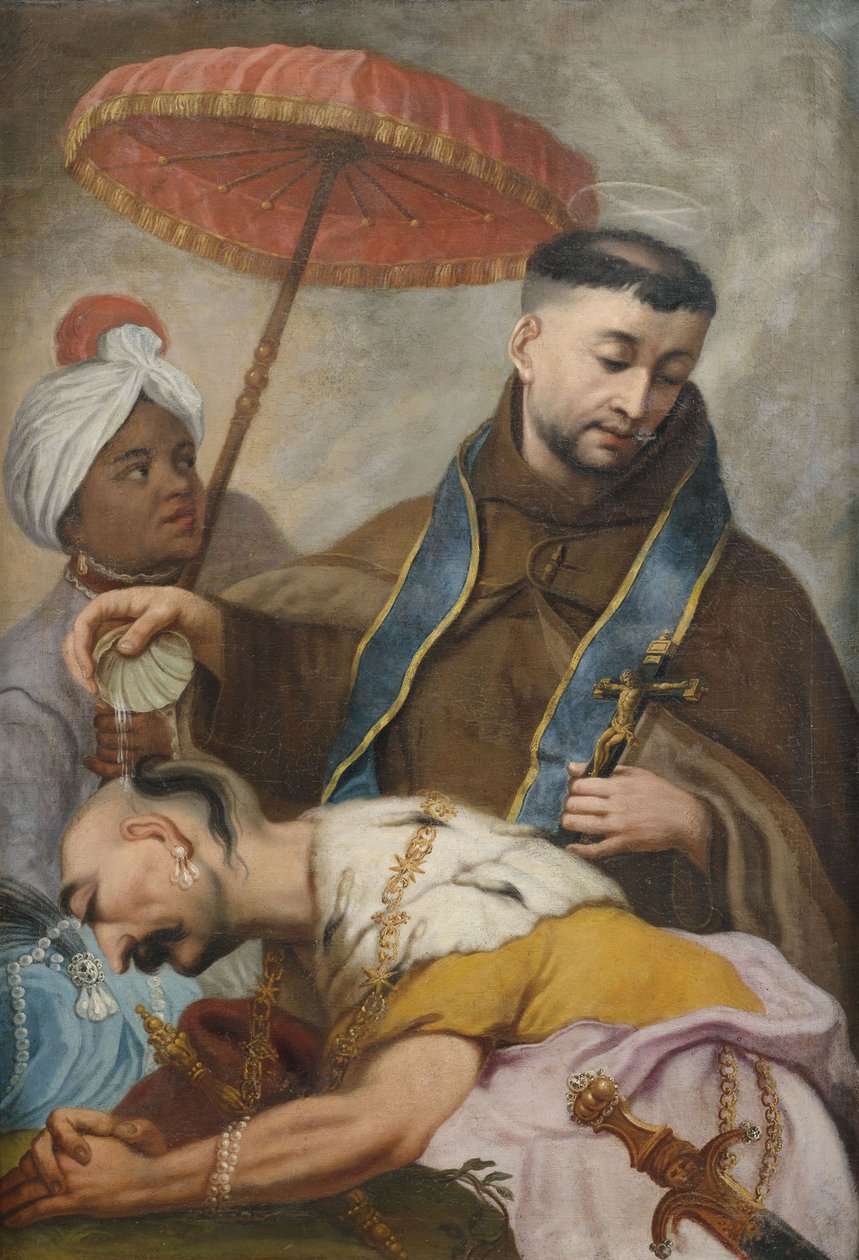 Battesimo di un principe barbaro da parte di San Francesco da Unbekannt Unbekannt