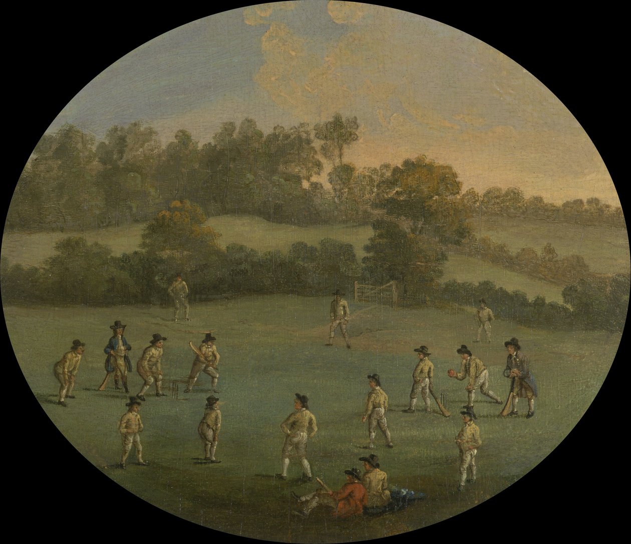 Una partita di cricket (Il club della Royal Academy nei campi di Marylebone, ora Regents Park) da Unbekannt Unbekannt