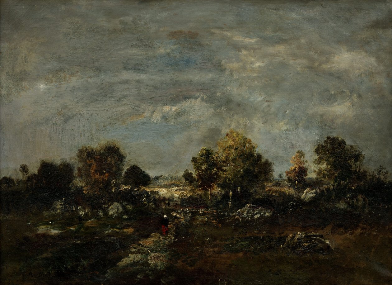 Scena di brughiera a Fontainebleau da Unbekannt Unbekannt