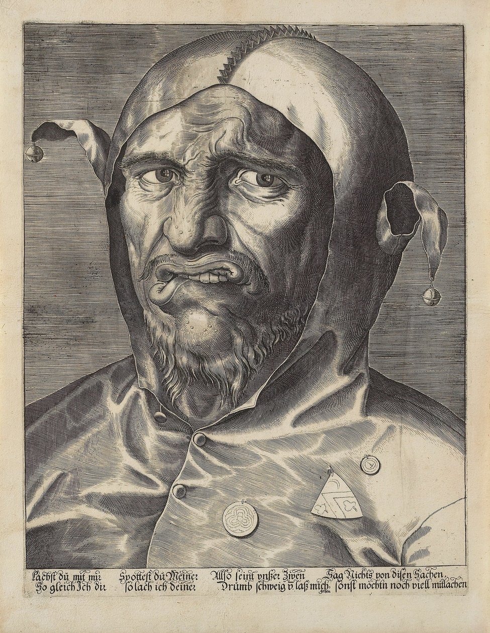 Anonimo tedesco, XVI secolo - Grande testa di un giullare da Unbekannt Unbekannt