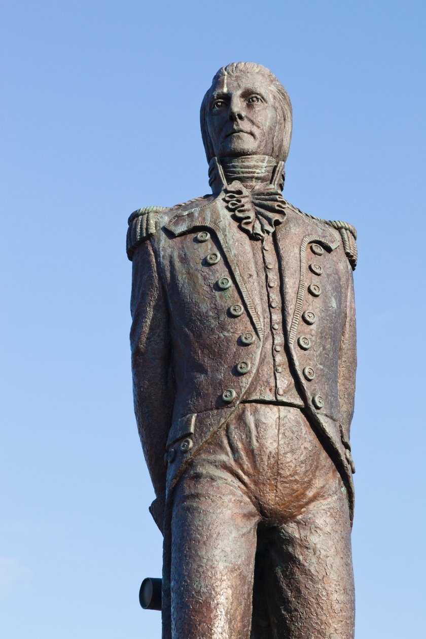 Bantry, West Cork, Irlanda. Statua di Theobald Wolfe Tone, 1763 - 1798, rivoluzionario irlandese e membro fondatore degli United Irishmen, considerato il padre del repubblicanesimo irlandese. Statua scolpita da J da Unbekannt Unbekannt