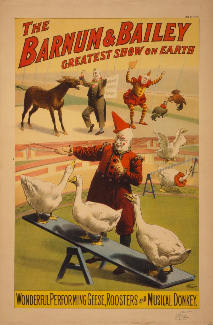 Poster del circo Barnum e Bailey, c.1900 da Unbekannt Unbekannt