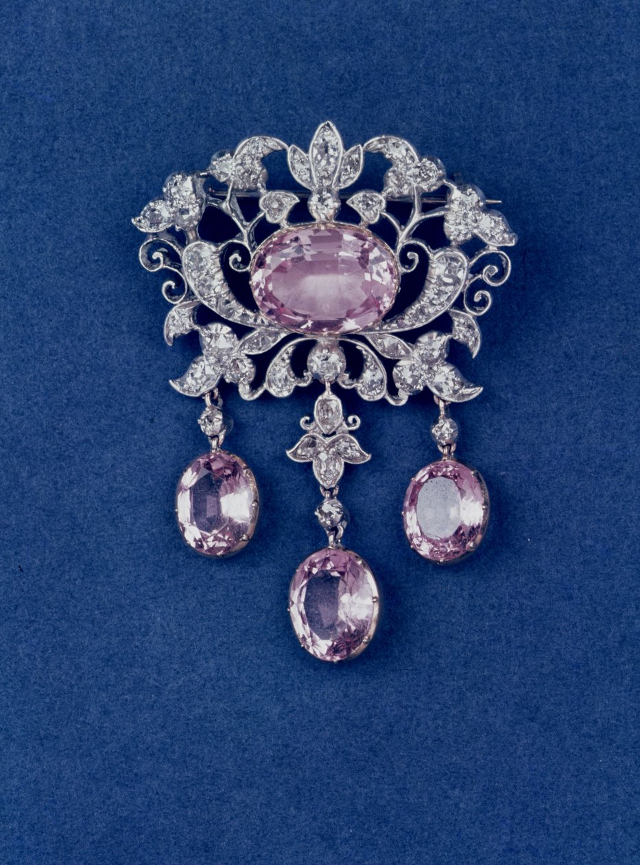 Spilla a forma di fiore, c.1780 topazio e diamante da Unbekannt Unbekannt