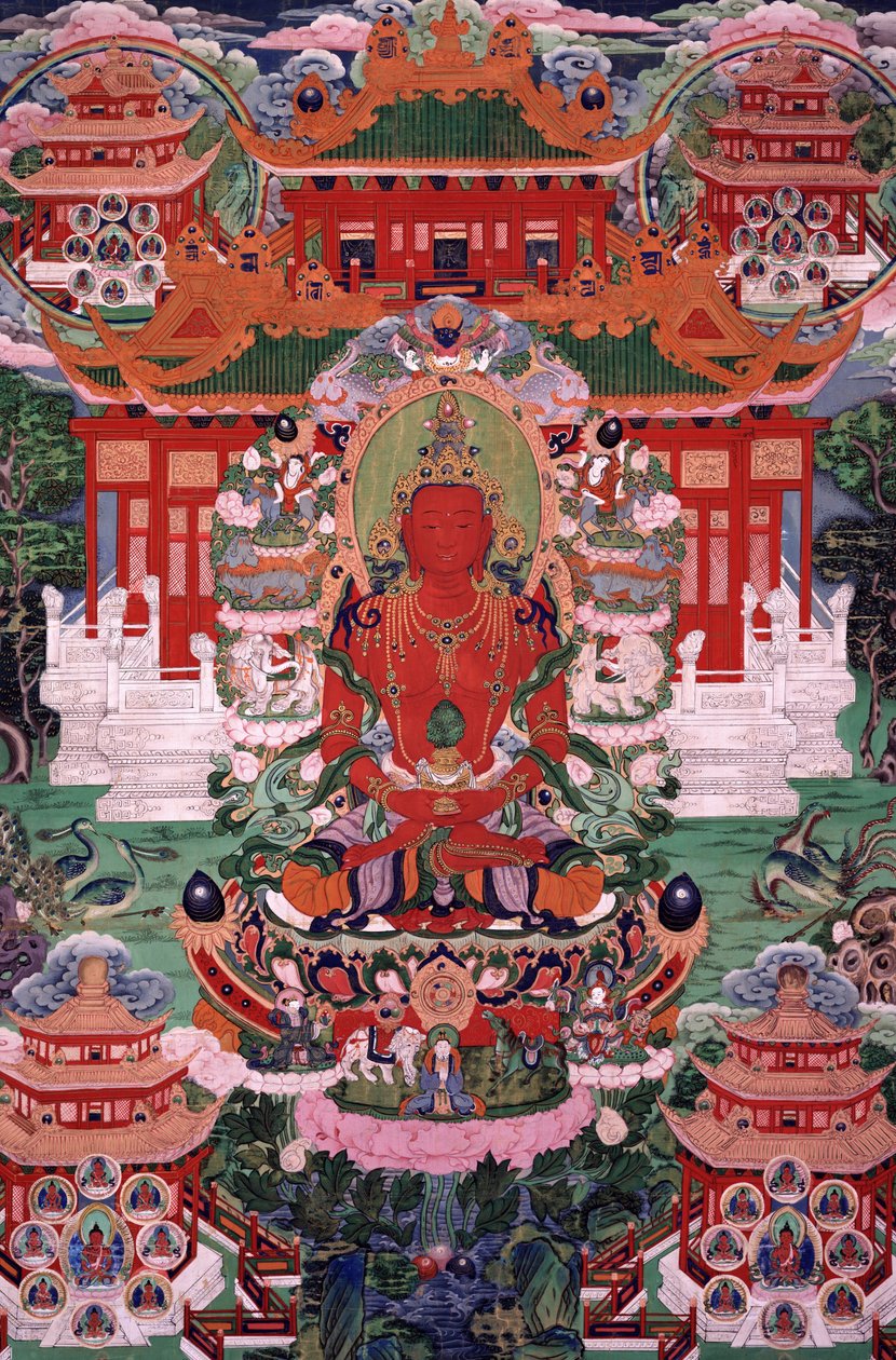 Buddha Amitayus nella sua Terra Pura da Unbekannt Unbekannt