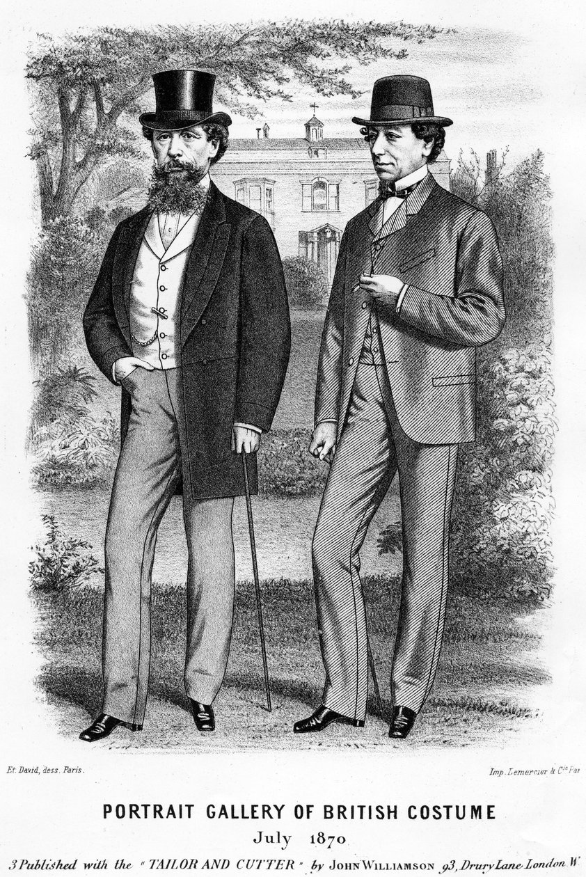 Charles Dickens e Benjamin Disraeli, 1870 (litografia) da Unbekannt Unbekannt