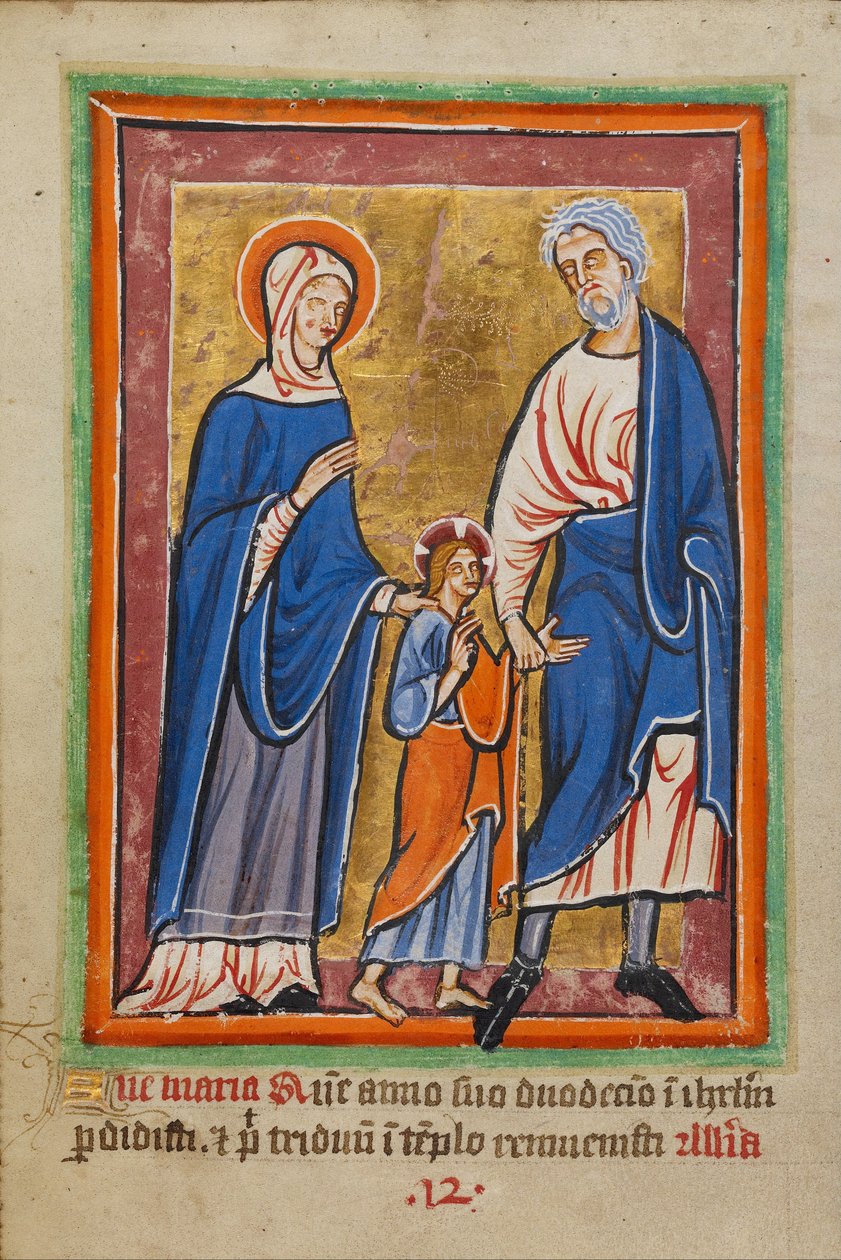 Cristo condotto a Gerusalemme da Maria e Giuseppe da Unbekannt Unbekannt