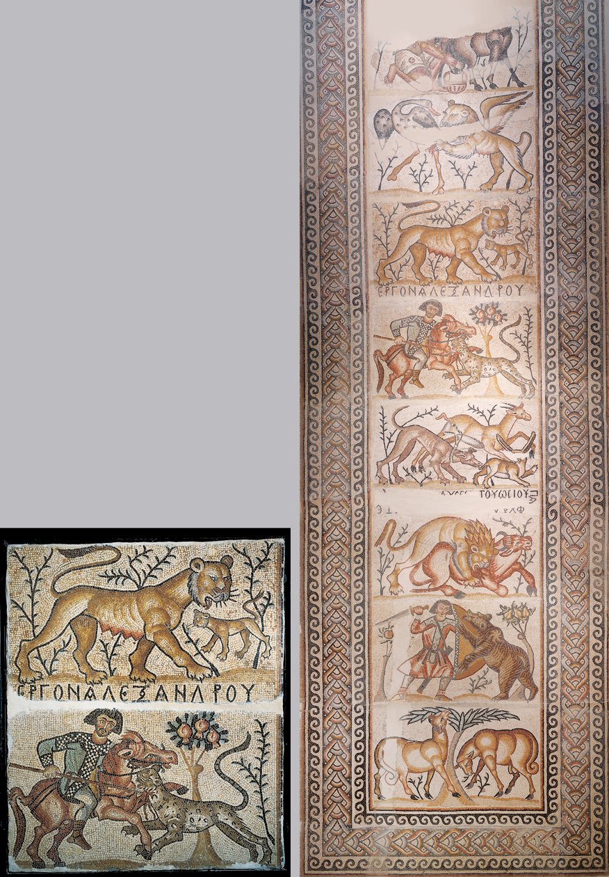 Mosaico del corridoio della chiesa da Unbekannt Unbekannt