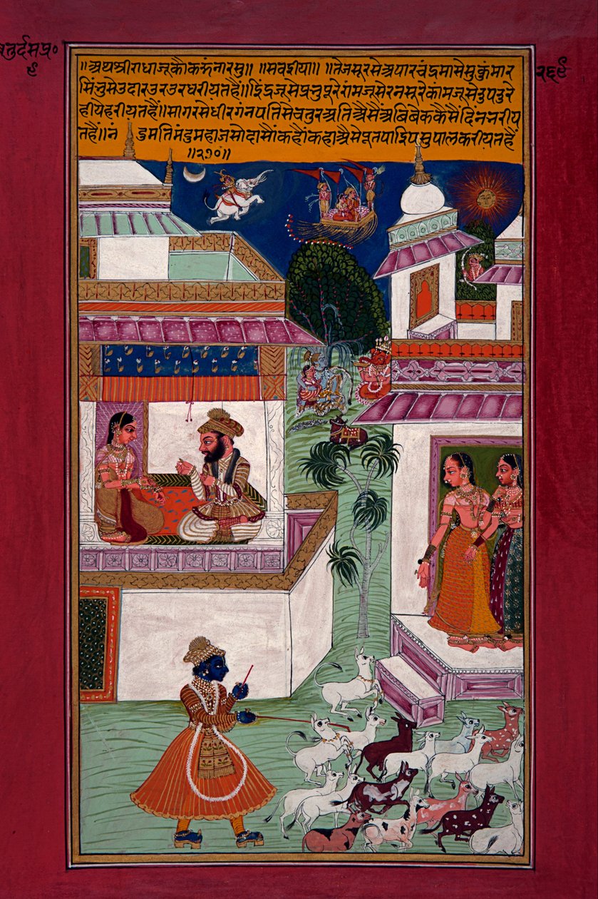 Il pastore Krishna e Radha sorpresa da Unbekannt Unbekannt