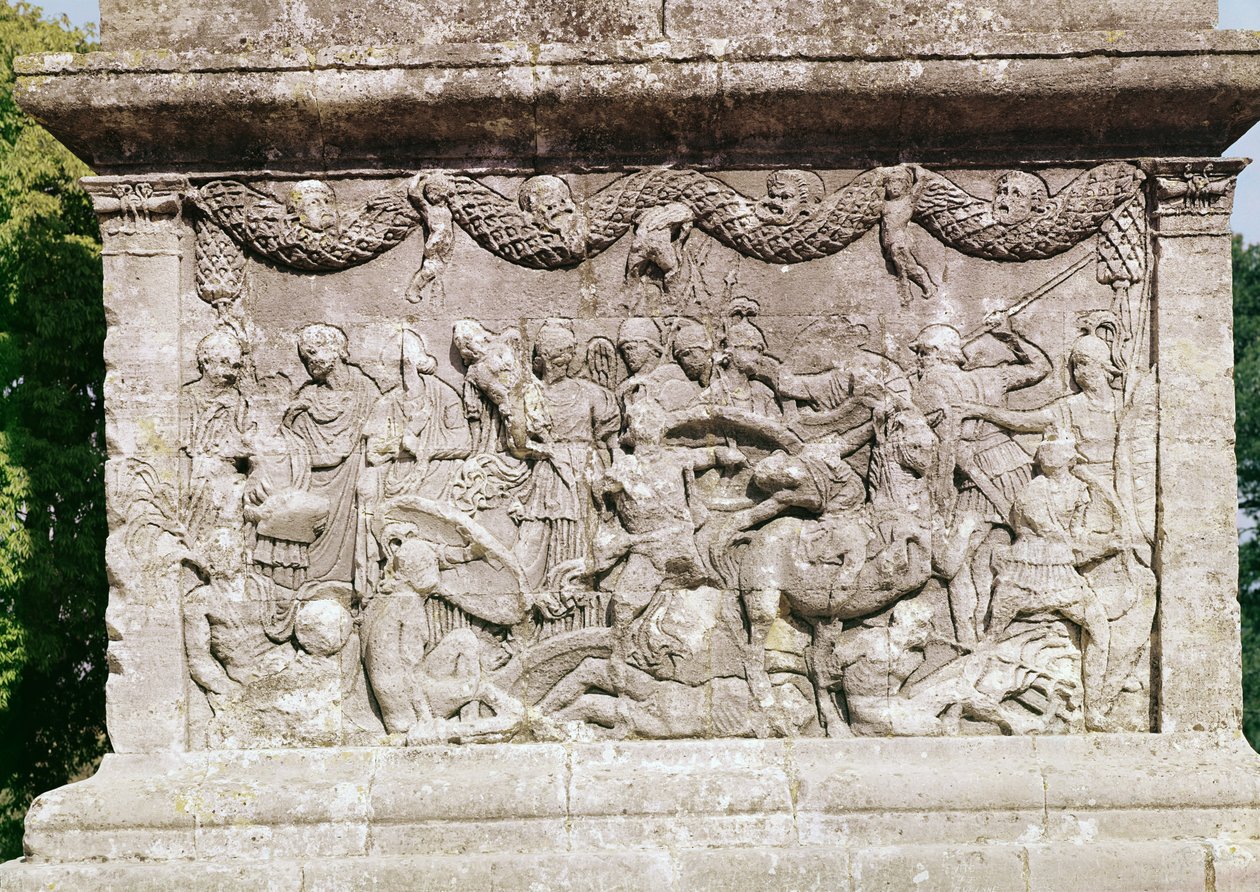 Dettaglio del mausoleo da Unbekannt Unbekannt