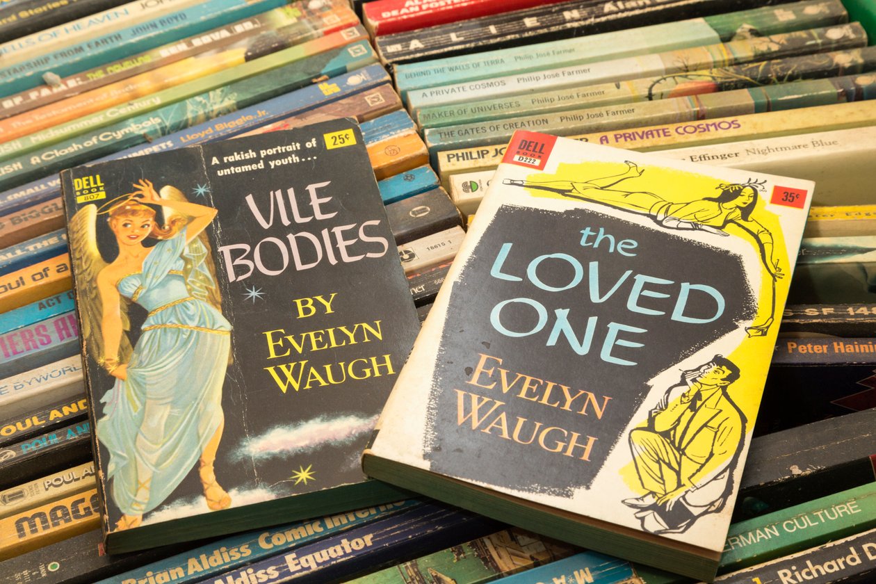 Prime copertine dei libri tascabili di Evelyn Waugh da Unbekannt Unbekannt