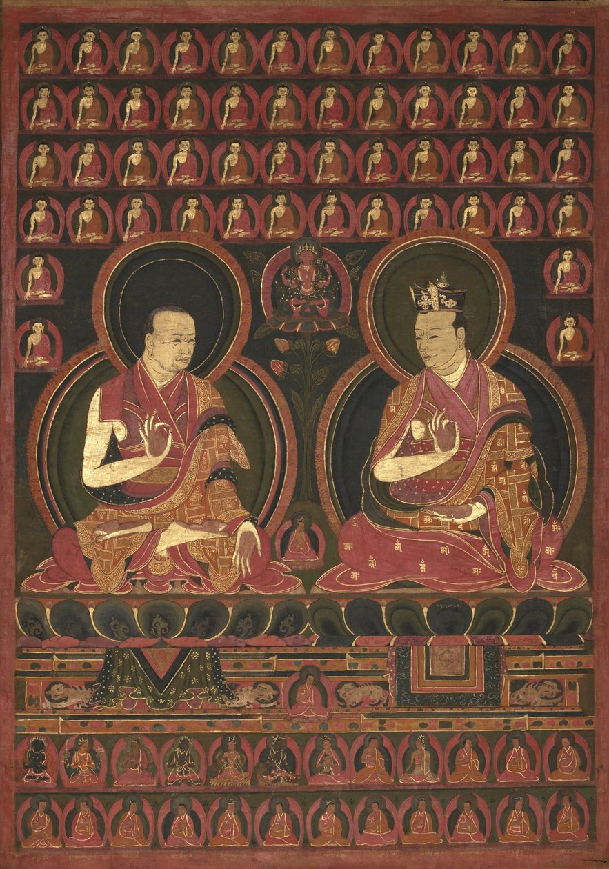 Ottavo Karmapa, Mikyo Dorje (1507-1554) e il suo insegnante il Primo Sangye Nyenpa da Unbekannt Unbekannt