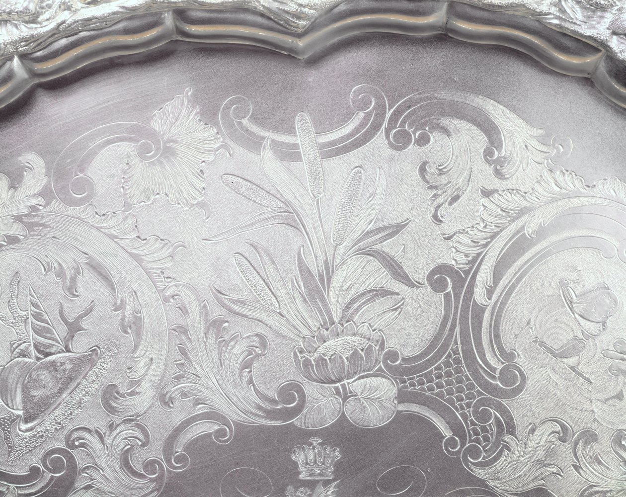 Esempio di Flat-chasing, design di giunchi, c.1845 da Unbekannt Unbekannt