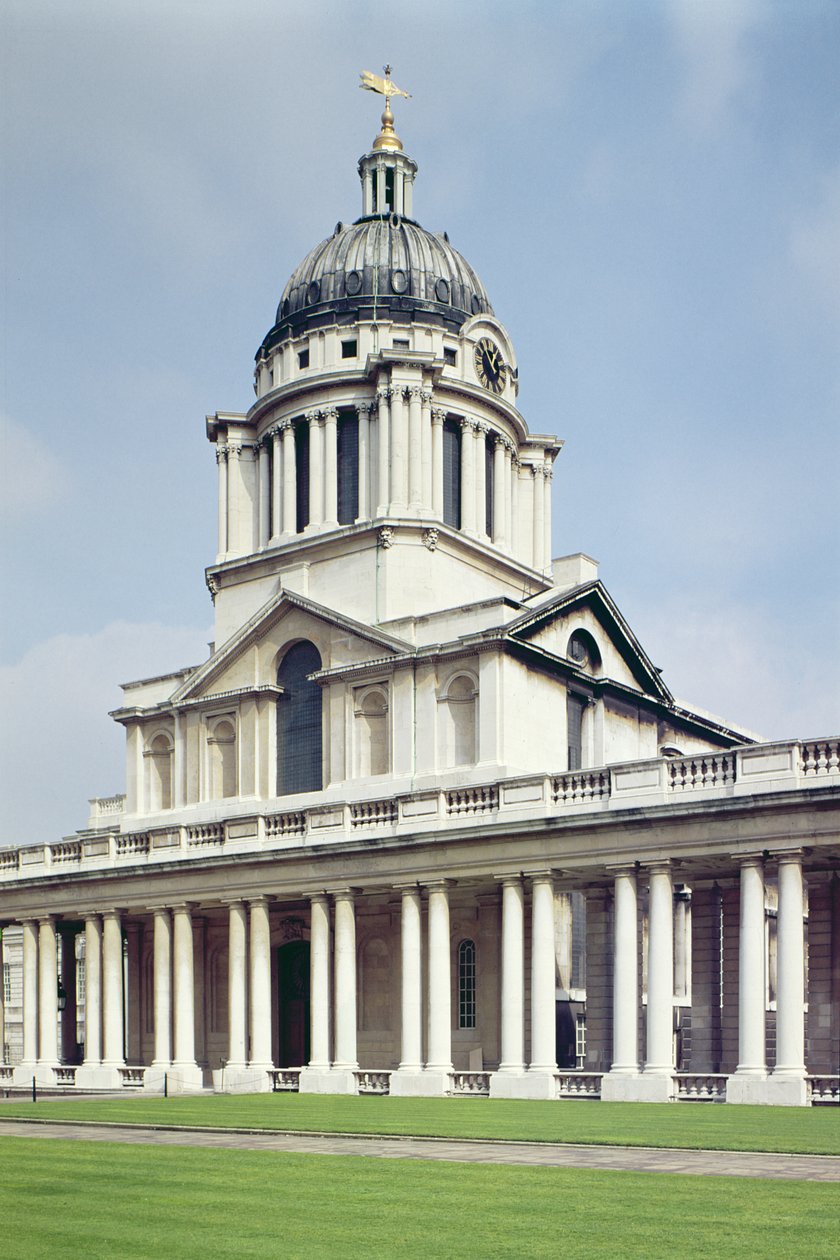 Esterno della Painted Hall, Vecchio Collegio Navale Reale, Greenwich, Londra da Unbekannt Unbekannt