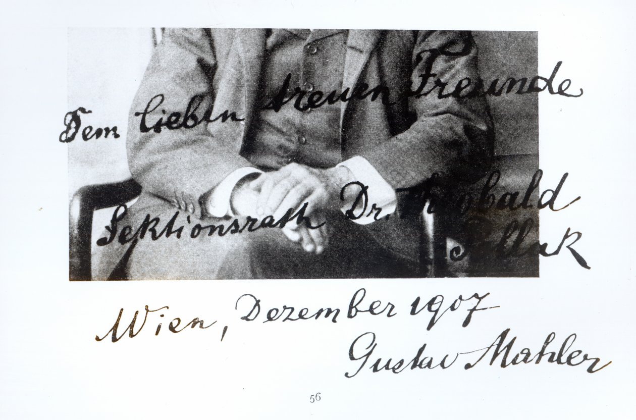 Estratto da una lettera di Gustav Mahler, dicembre 1907 da Unbekannt Unbekannt