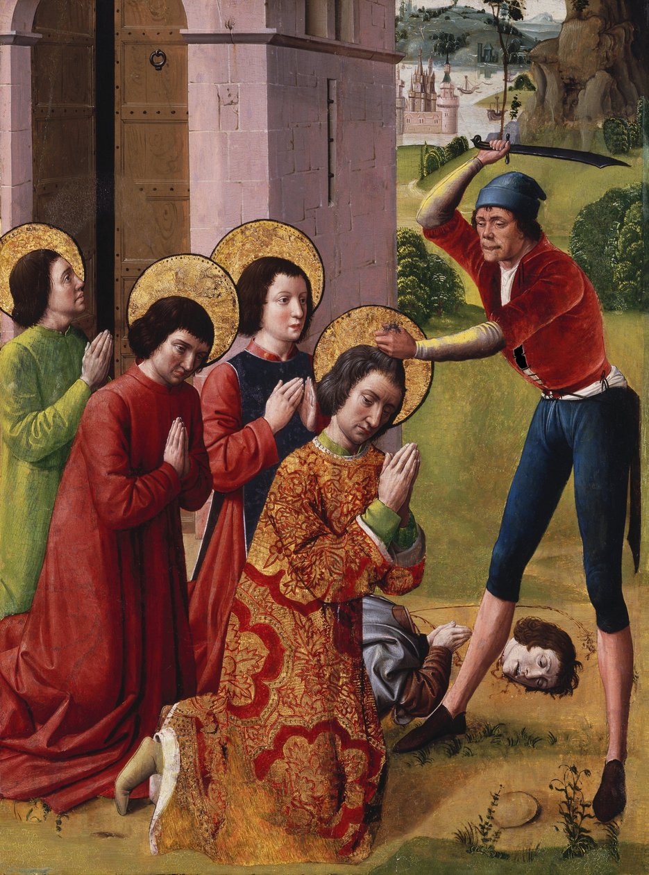 Martirio dei santi Cosma e Damiano con i loro tre fratelli, parte di un altare da Unbekannt Unbekannt