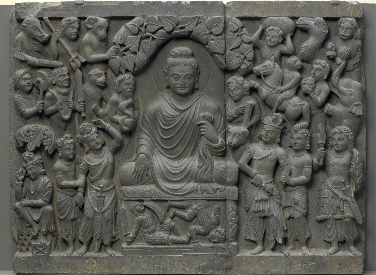 Dea Bhadrakali venerata dagli dei da una serie tantrica di Devi da Unbekannt Unbekannt