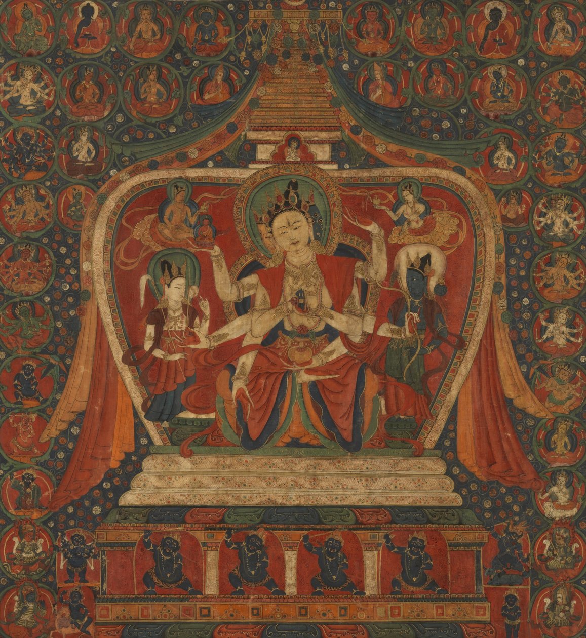 Dea Ushnishavijaya nello stupa da Unbekannt Unbekannt