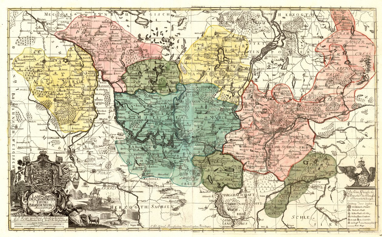 Carta del Principato Elettorale di Brandeburgo con il privilegio reale prussiano da Unbekannt Unbekannt