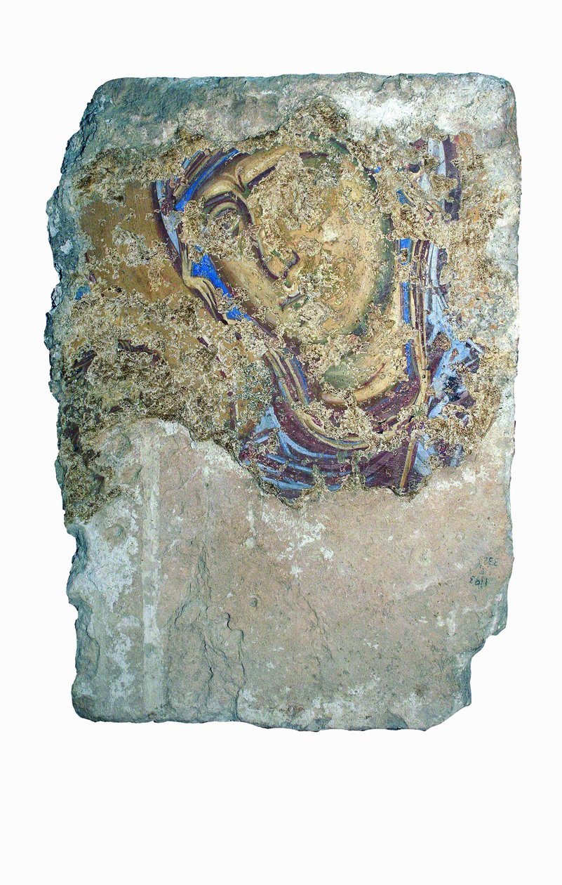 Madonna e bambino, frammento di un affresco da Unbekannt Unbekannt