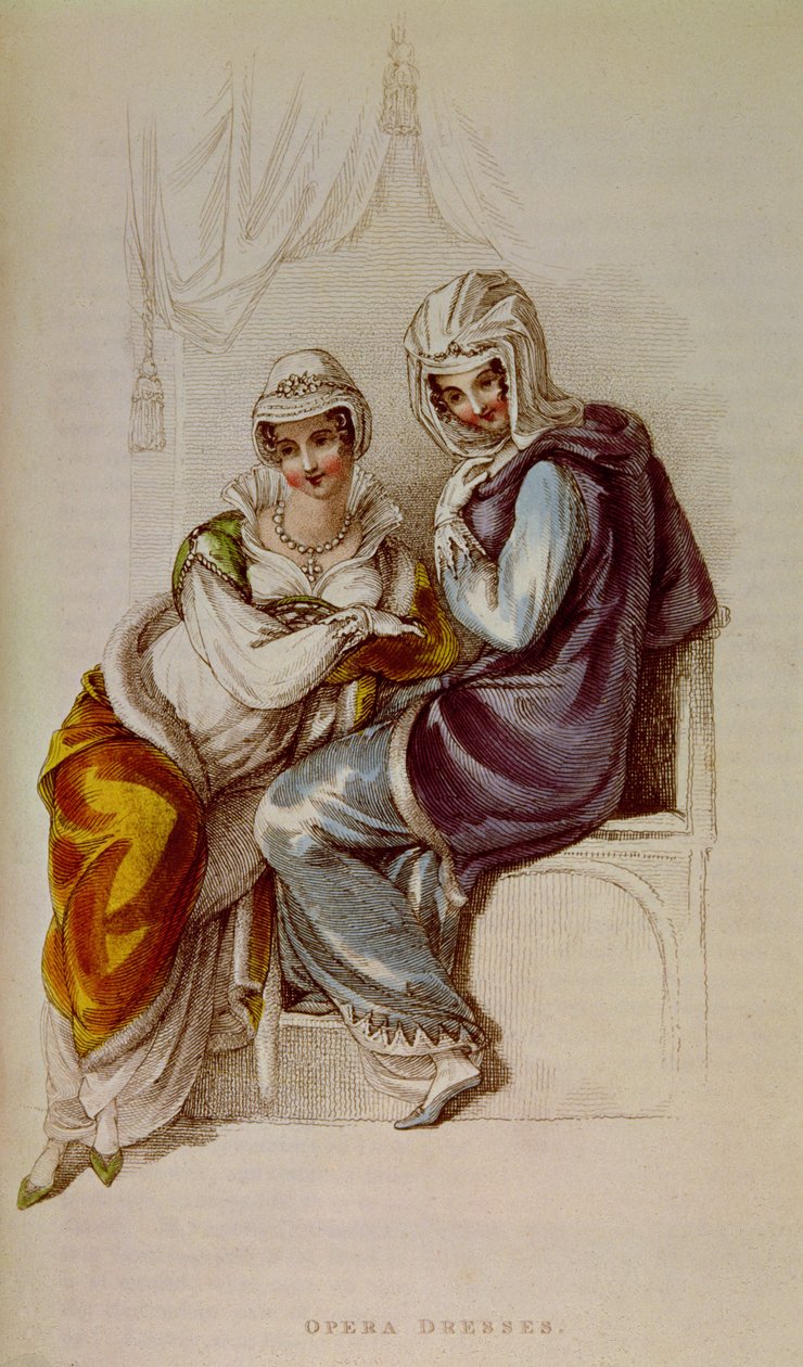 Abiti da opera, stampa di Ackermann, 1811 da Unbekannt Unbekannt