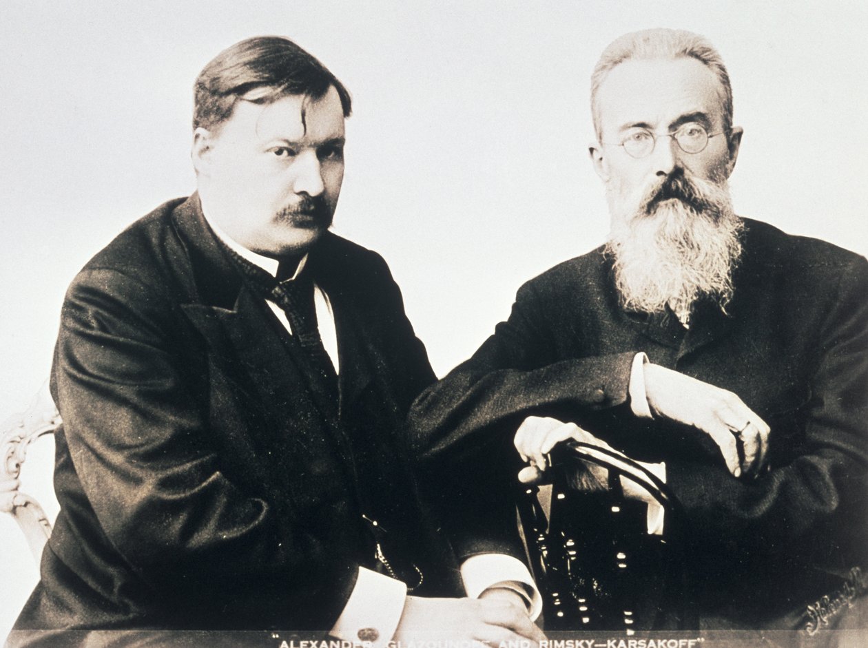 Fotografia di Glazunov e Rimsky-Korsakov da Unbekannt Unbekannt
