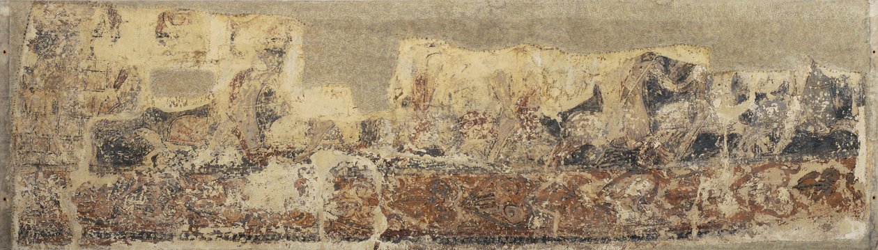 Dipinti profani di Sigena - Cavalieri che lasciano un castello per la battaglia da Unbekannt Unbekannt