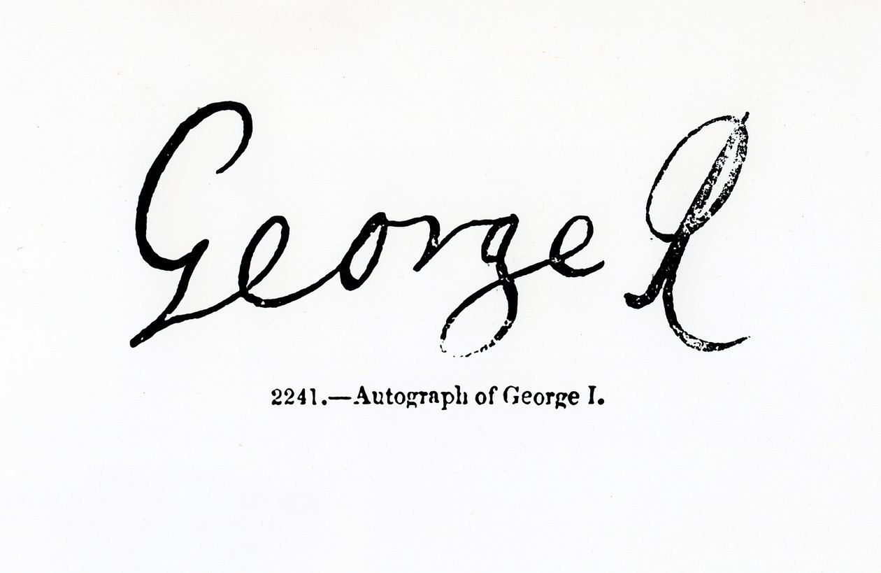 Riproduzione della firma di Giorgio I (1660-1727) da Unbekannt Unbekannt