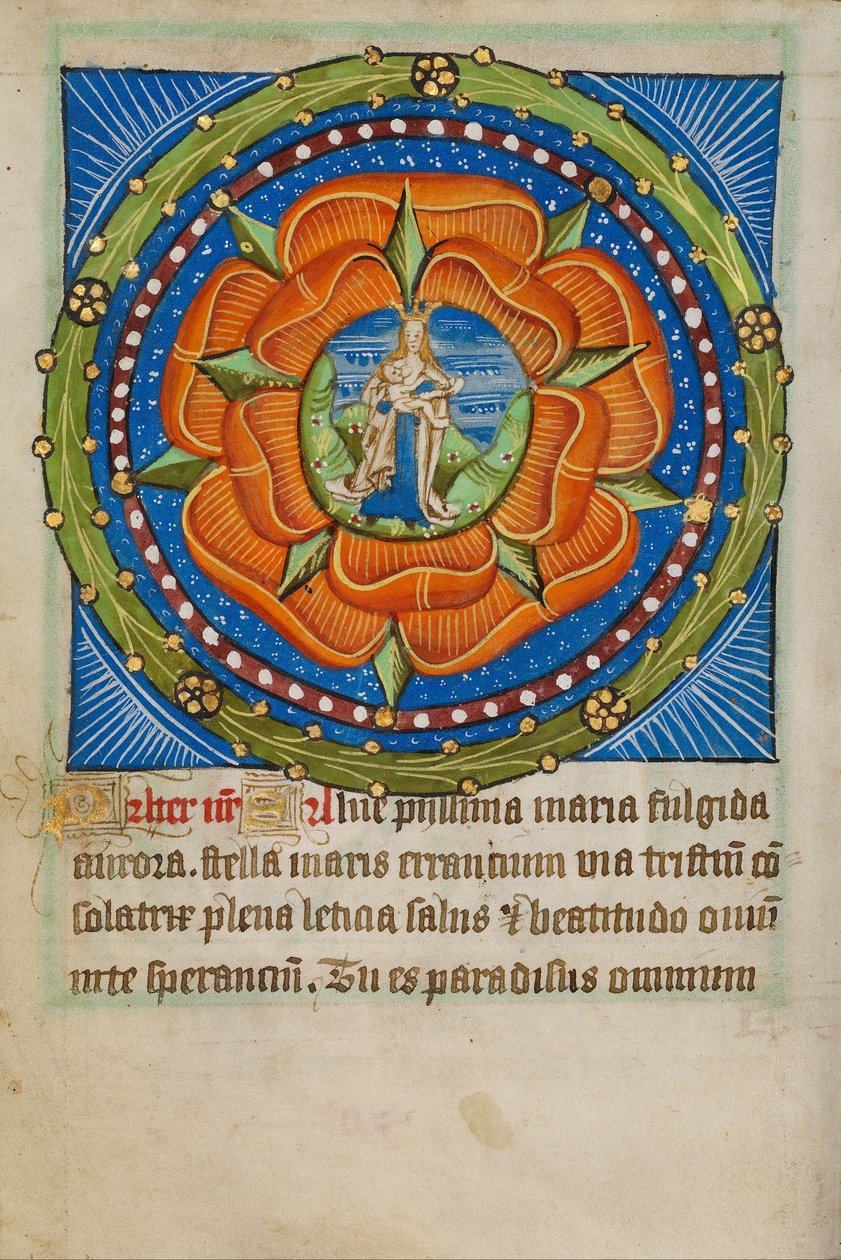 Rosario con Virgo Lactans da Unbekannt Unbekannt
