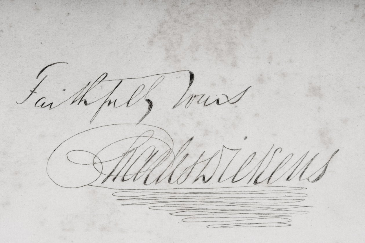 Firma di Charles Dickens (1812-70) 1853 da Unbekannt Unbekannt