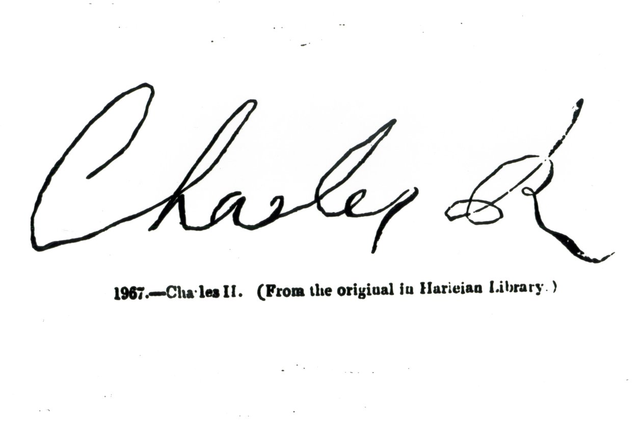 Firma di Carlo II (1630-85) da Unbekannt Unbekannt