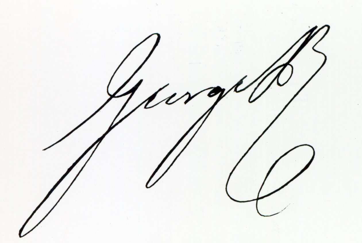 Firma di Giorgio IV da Unbekannt Unbekannt