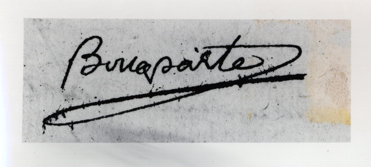 Firma di Napoleone Bonaparte (1769-1821) da Unbekannt Unbekannt