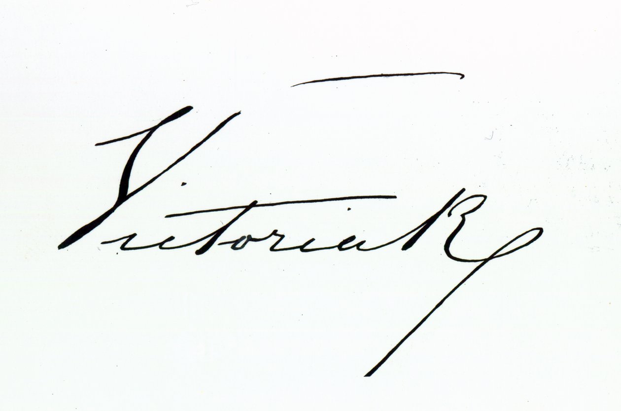 Firma della Regina Vittoria da Unbekannt Unbekannt