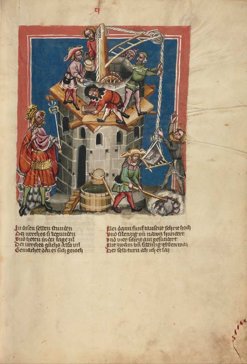 La costruzione della Torre di Babele da Unbekannt Unbekannt