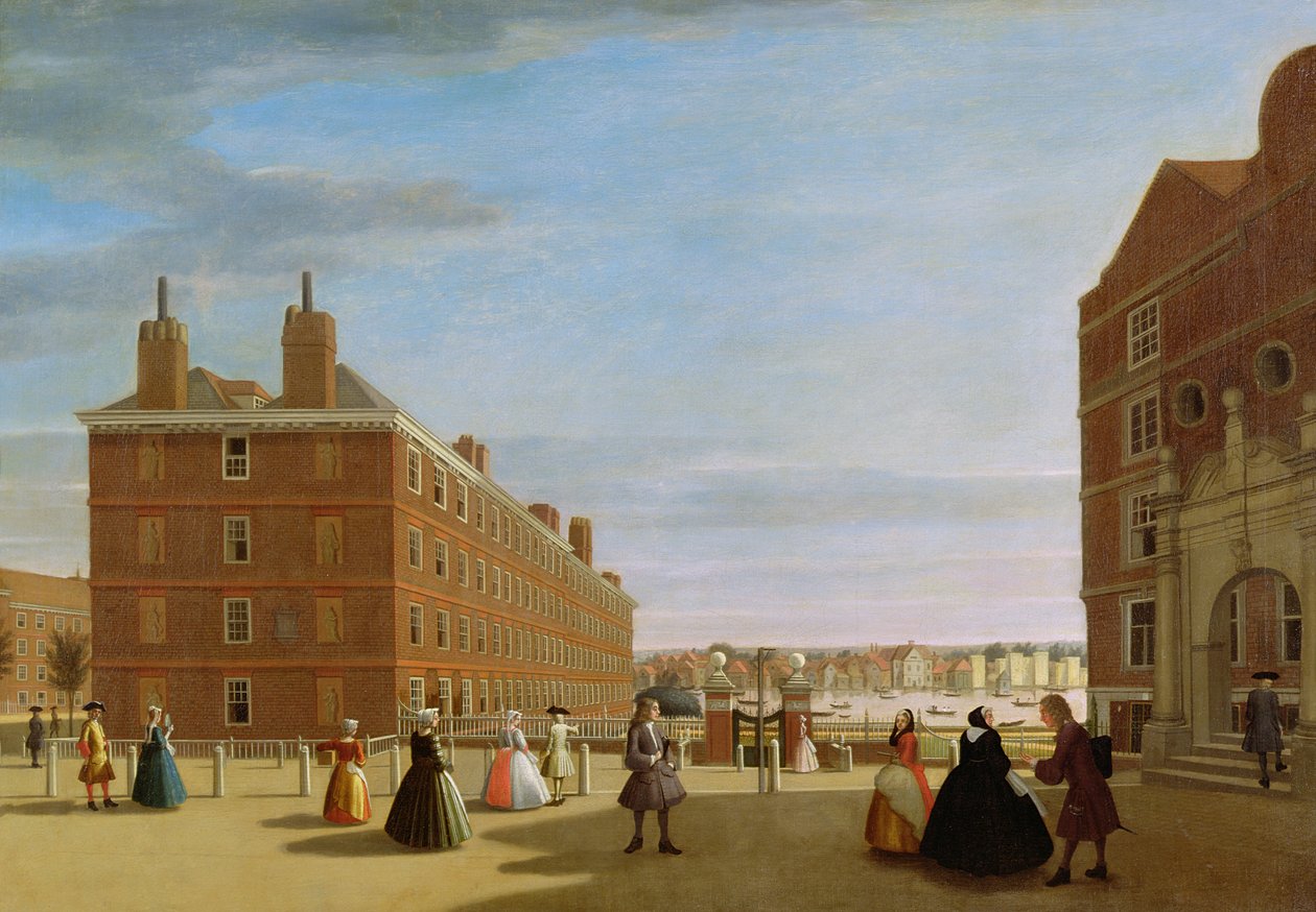 Gli edifici di carta, Inner Temple, Londra, c.1725 da Unbekannt Unbekannt