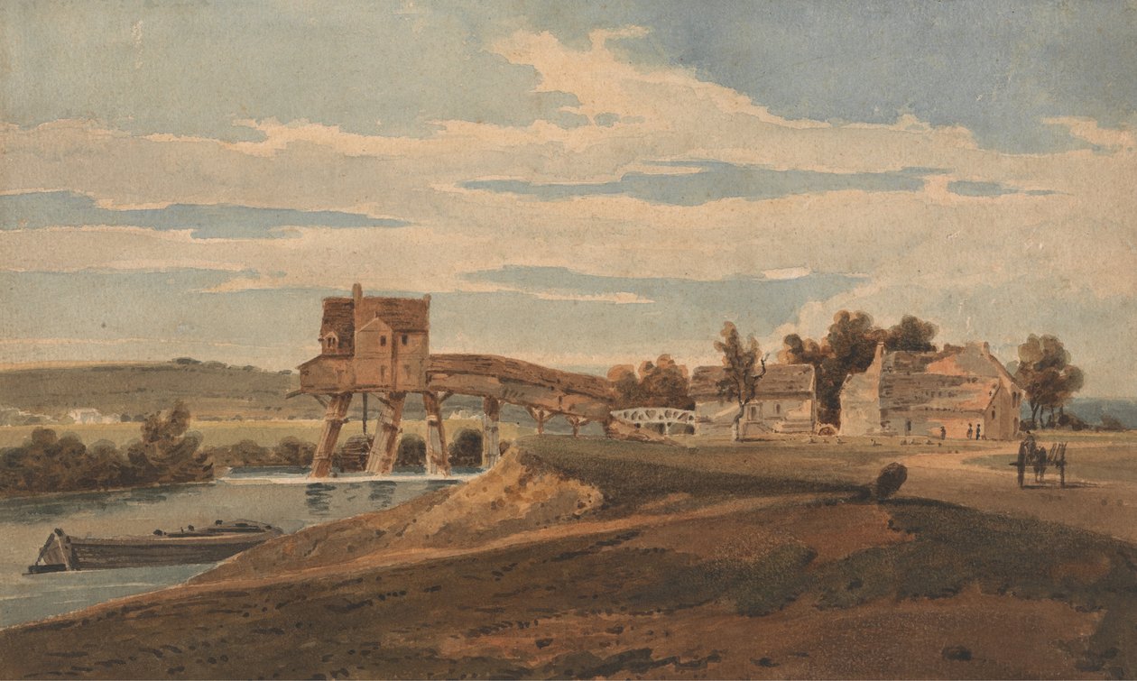 Il mulino ad acqua sopra il ponte di Charenton da Unbekannt Unbekannt