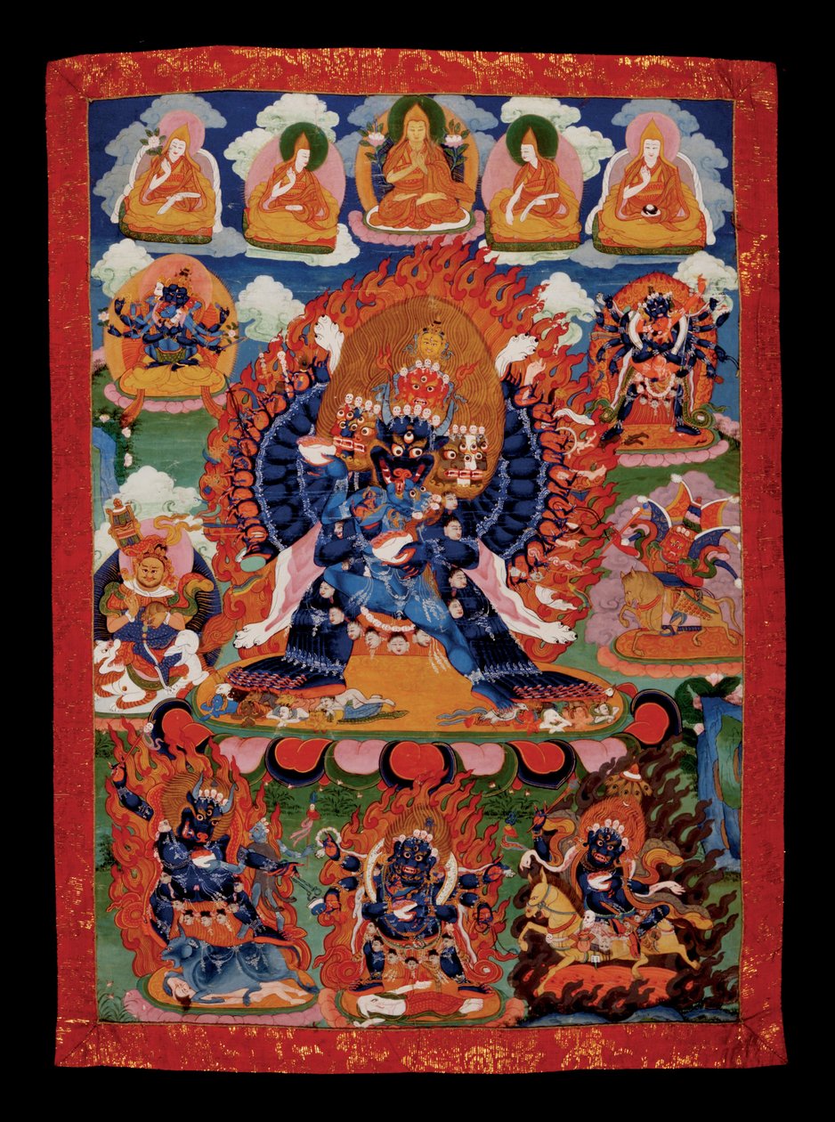 Tibet - Sezione di Yamantaka Thanka (memoriale) da Unbekannt Unbekannt