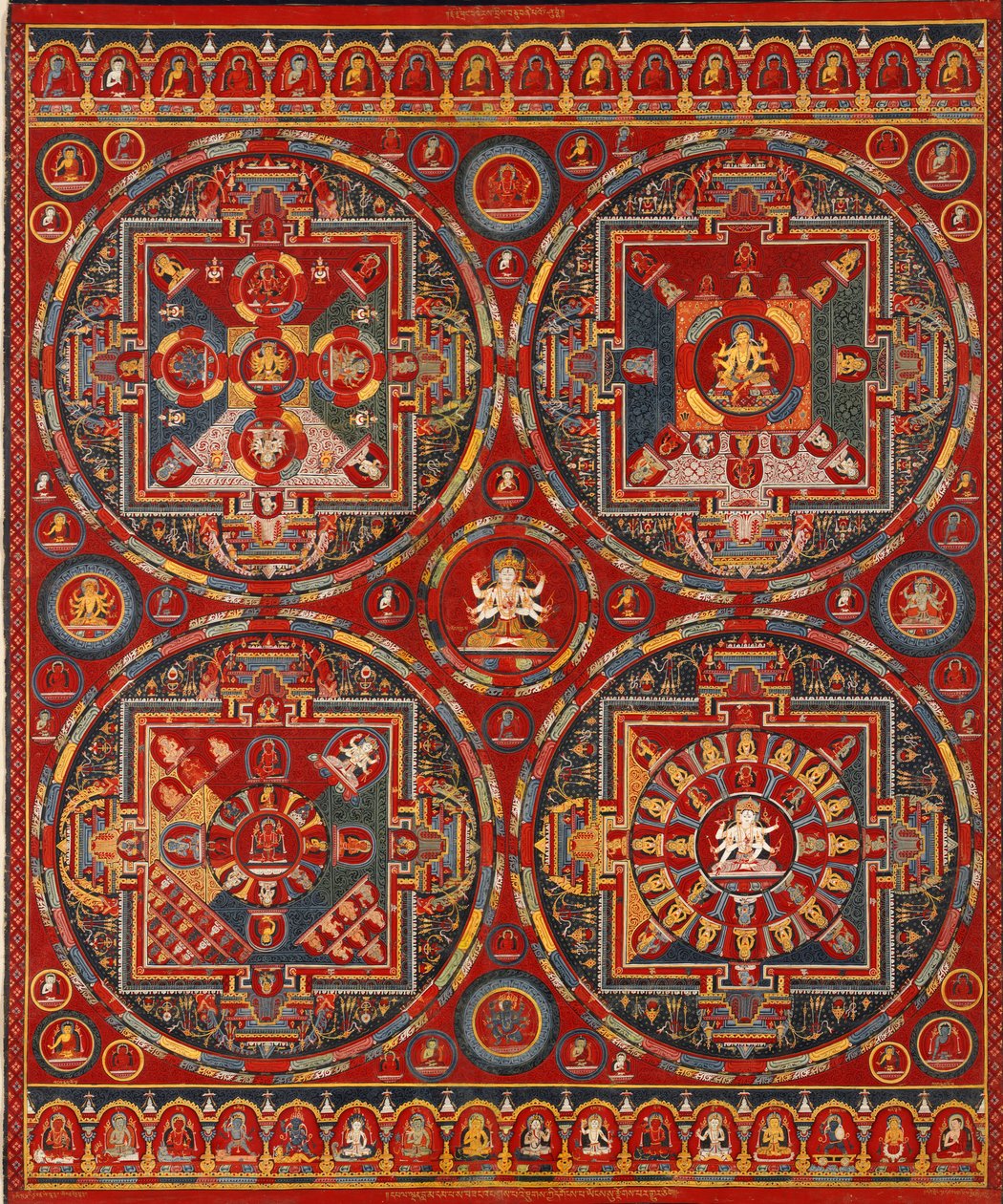Quattro Mandala della serie Vajravali da Unbekannt Unbekannt