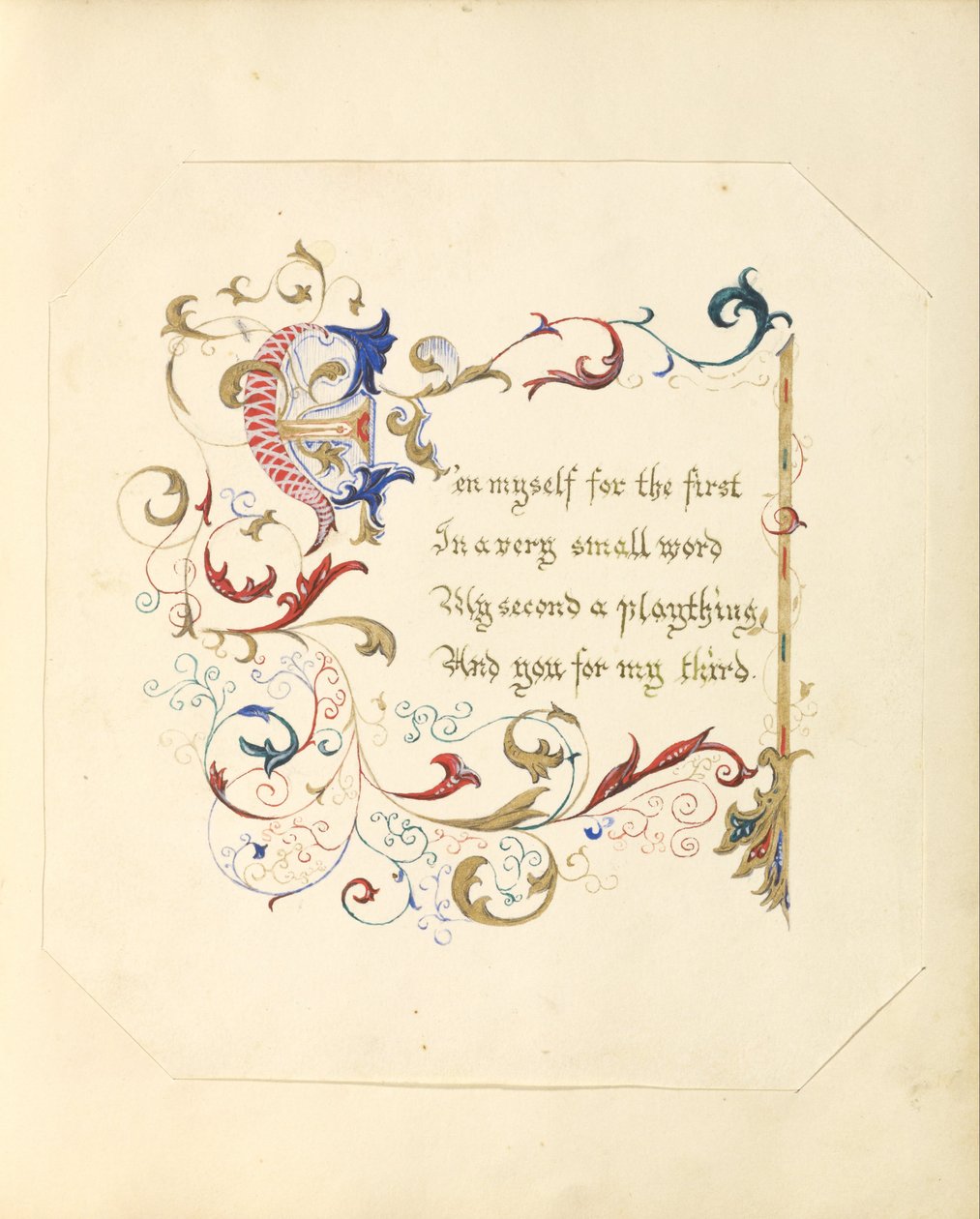 Produttore sconosciuto, Britannico - (Manoscritto Illuminato di una Poesia) da Unbekannt Unbekannt