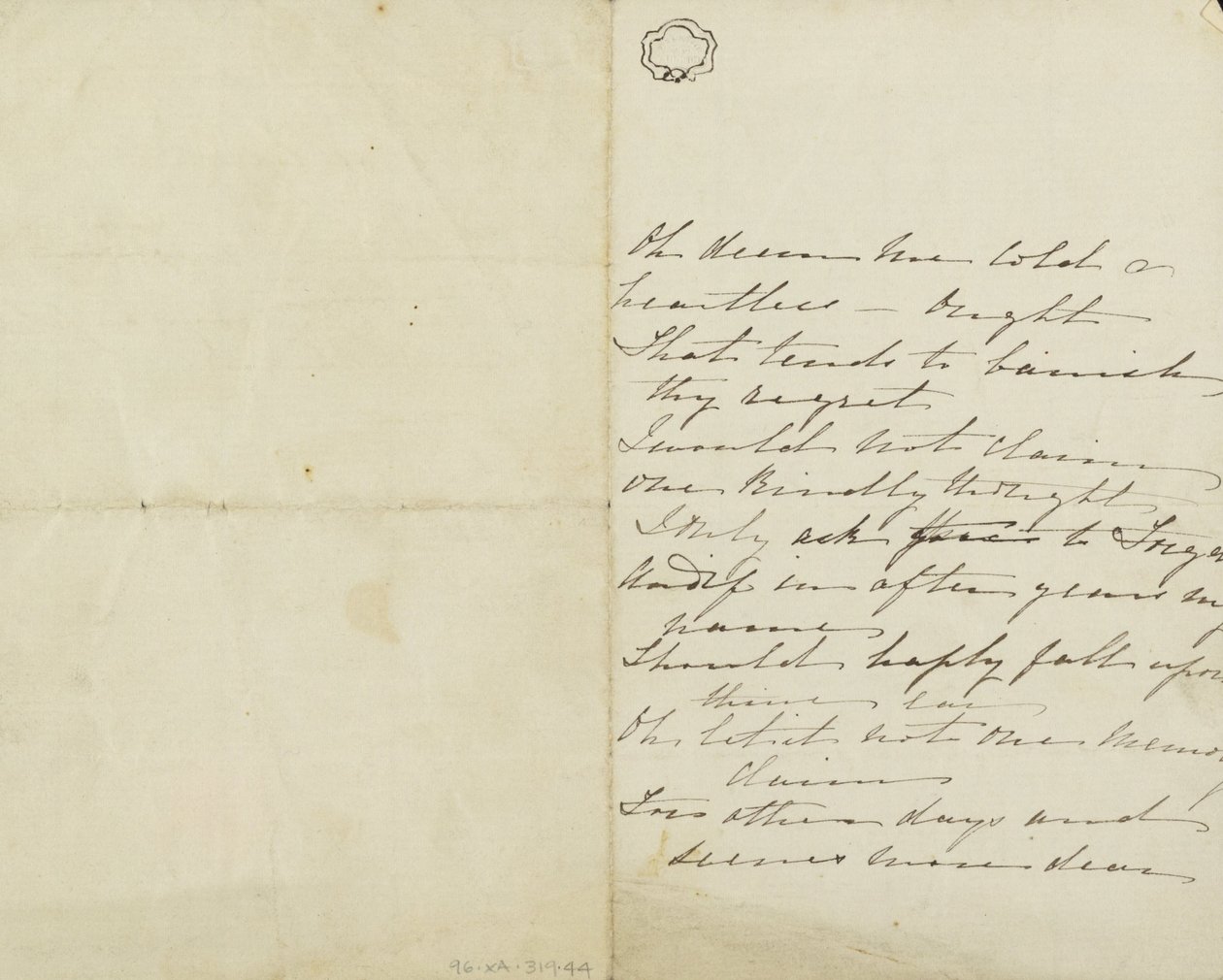 Lettera o poesia da Unbekannt Unbekannt